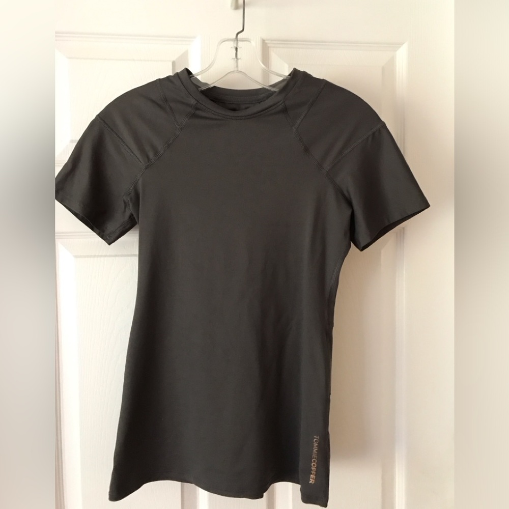 Tommie Copper Full Back Support Shirt dark grey short sleeve size M